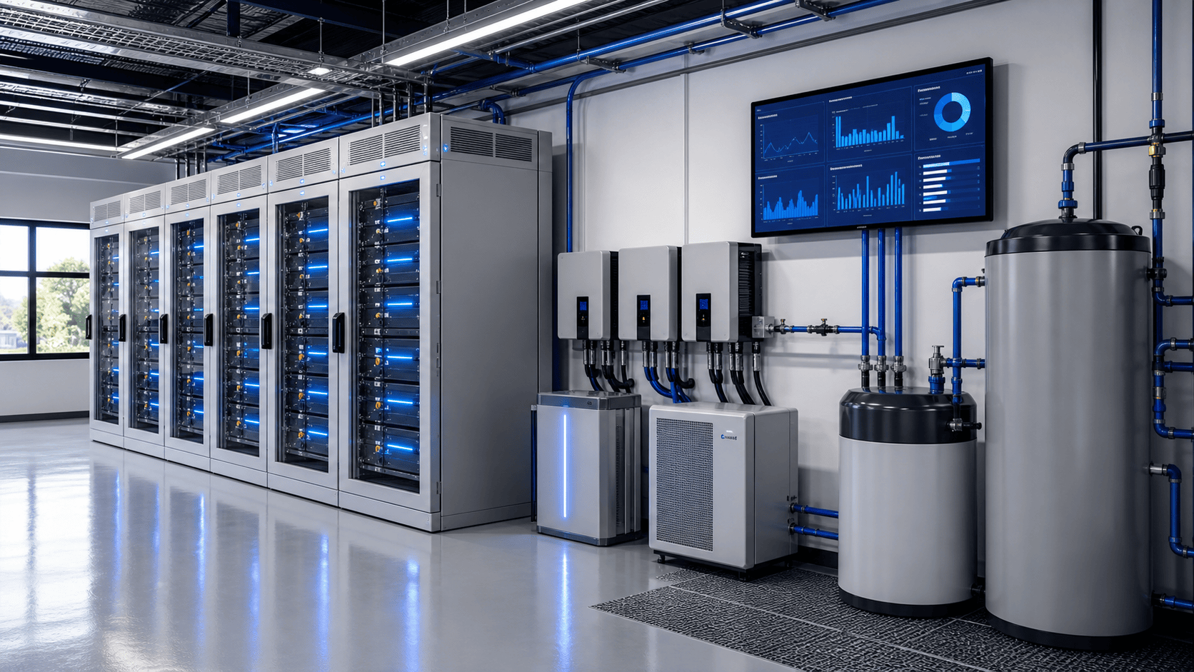 Szafy bateryjne, elektronika mocy i system monitorowania energii